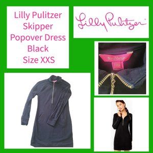 Lilly Pulitzer Skipper Popover Black Dress